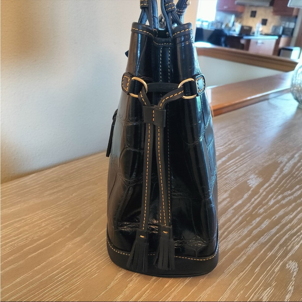 Dooney & Burke Tassel Tote Shoulder Bag - Picture 6 of 12